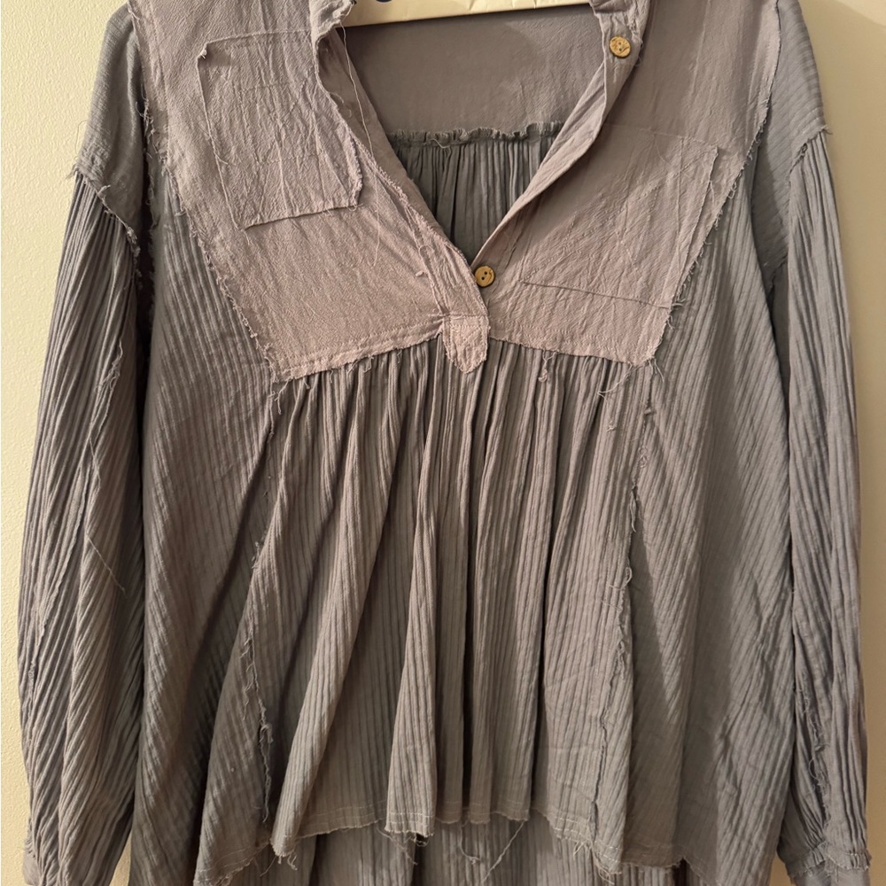 Purple / Gray Women's Top